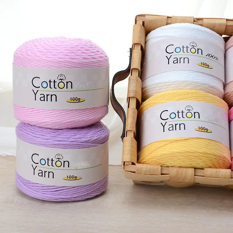 16 Strand Medium Coarse Children's Pure Cotton Yarn Hand WovenBaby Thread